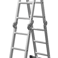 Лестница четырехсекционная алюминиевая Кратон 4х3 ст.